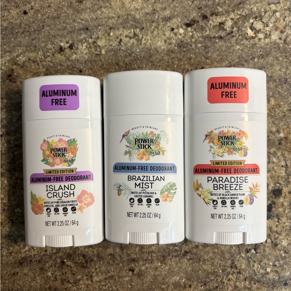 Power Stick Aluminum-Free Deodorant Trio